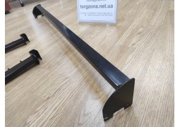 Перемичка з квадратного профілю в рейку, (чорна 9995) -120см